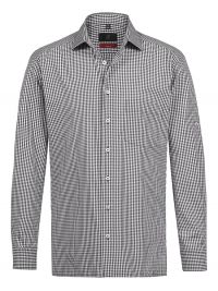 Kariertes Hemd Herren Schwarz/Weiß